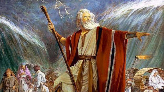 Moisés separando las aguas